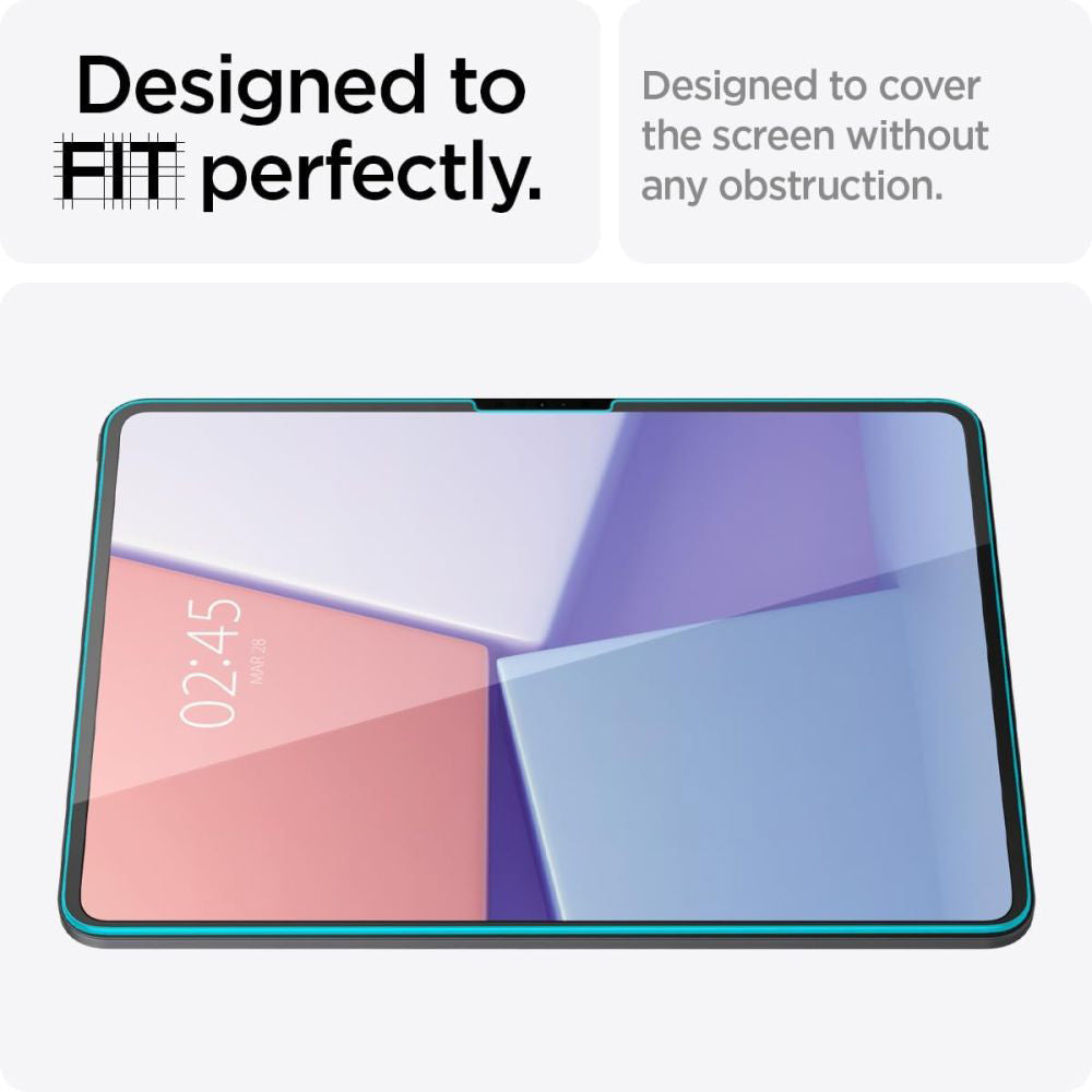 Skärmskydd Spigen GlastR EZ FIT för Apple iPad Pro 13 (2024), Härdat Glas, Full Glue AGL07793