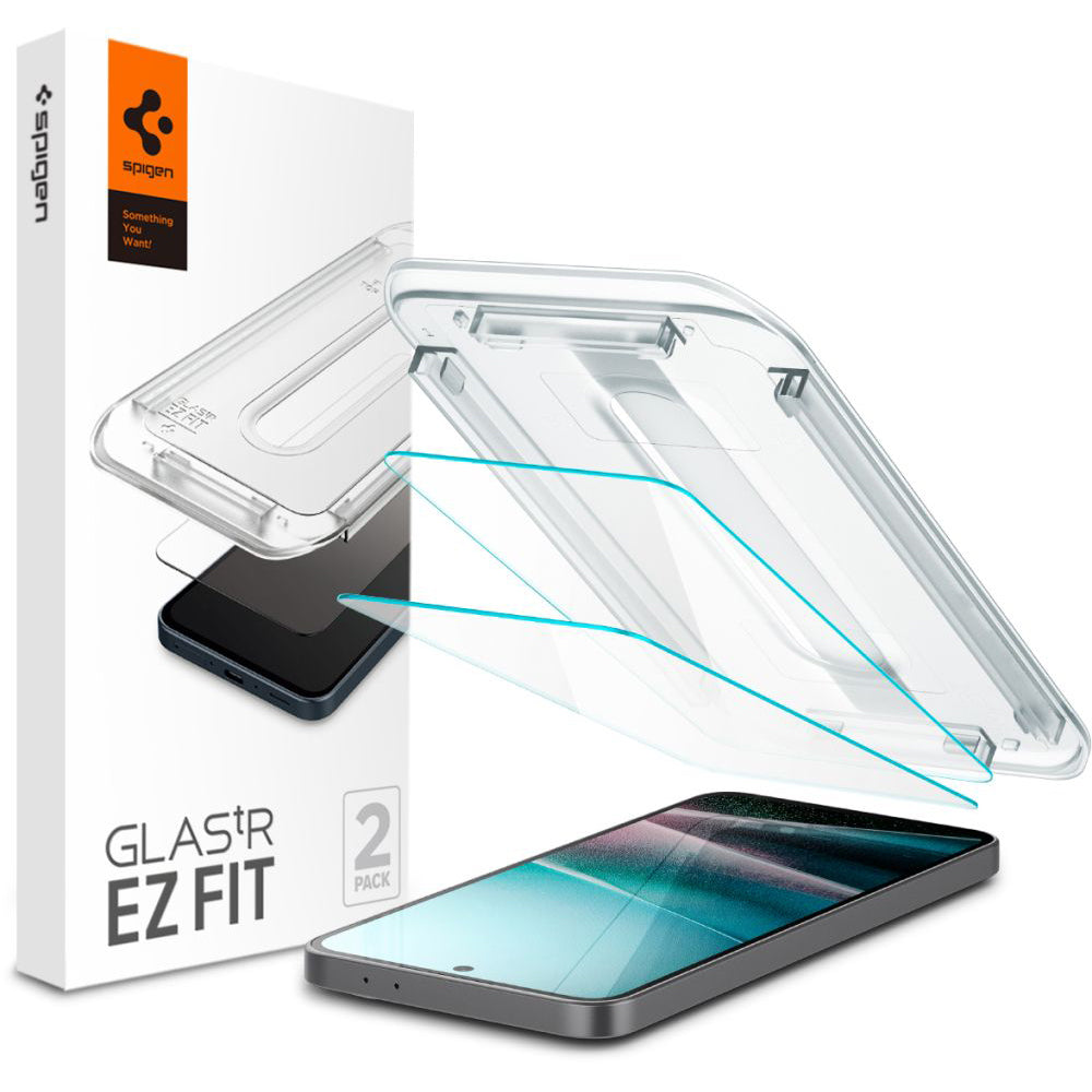 Spigen GlastR EZ FIT Screen Protector for Samsung Galaxy A36 A366, Tempered Glass, Full Glue, Set of 2 pieces AGL09202