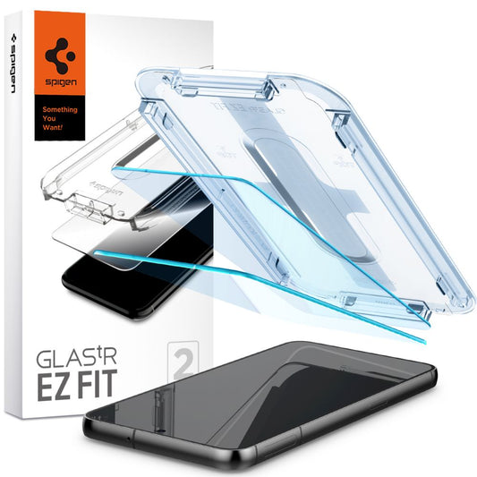 Skärmskydd Spigen GlastR EZ FIT för Samsung Galaxy S23 S911, Härdat Glas, Full Lim, Set med 2 stycken AGL05958