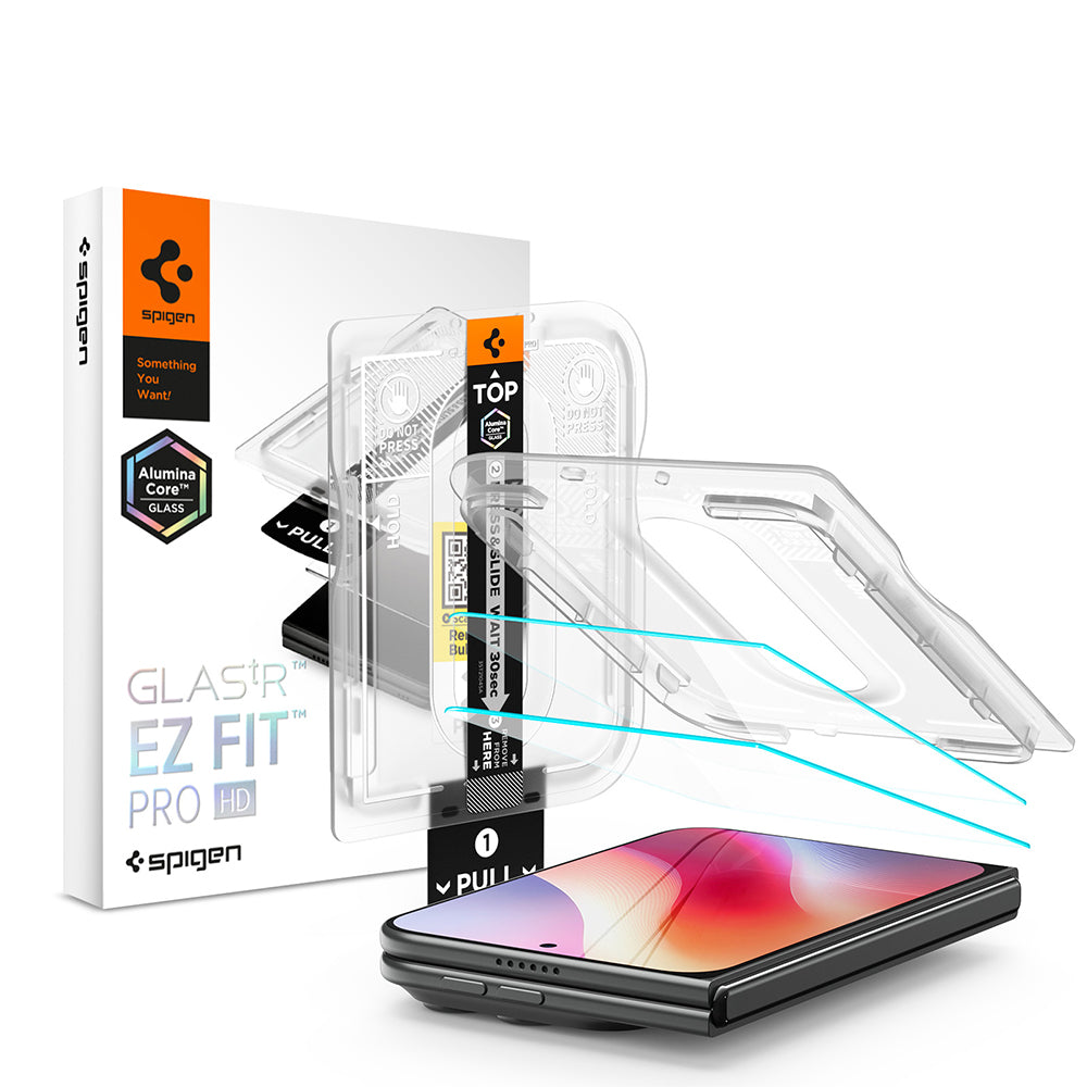 Skärmskydd Spigen GlastR EZ FIT Pro HD för Apple iPhone Duo, Härdat Glas, Fullt Lim, Set med 2 stycken AGL12013