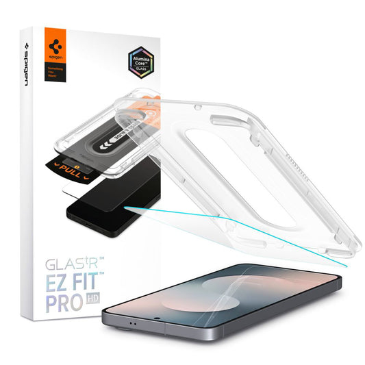 Skärmskydd Spigen GlastR EZ FIT Pro HD för Samsung Galaxy S25 FE, Härdat Glas, Full Lim