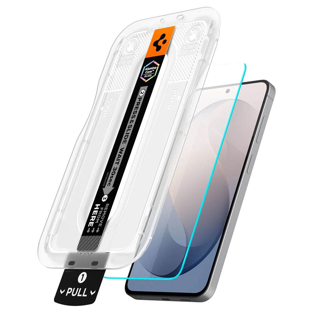 Spigen GlastR EZ FIT Pro HD Screen Protector for Samsung Galaxy S26 FE S741, Tempered Glass, Full Glue, Set of 2 pieces AGL11811