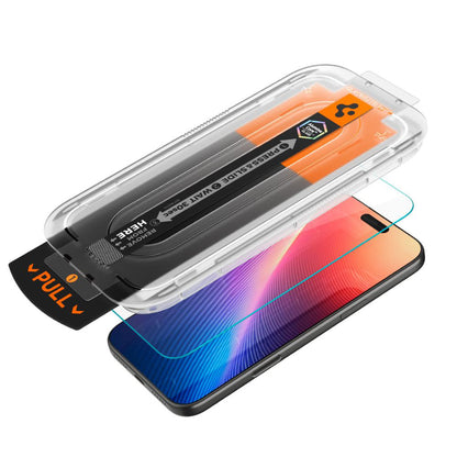 Skärmskydd Spigen GlastR EZ FIT Pro för Apple iPhone 17 Pro / 17 / 16 Pro, Härdat Glas, Full Lim