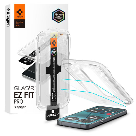 Skärmskydd Spigen GlastR EZ FIT Pro för Nothing Phone (4a) Pro, Härdat Glas, Fullt Lim, Set med 2 stycken AGL11681