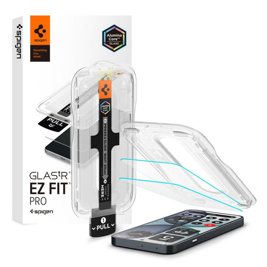 Skärmskydd Spigen GlastR EZ FIT Pro för Nothing Phone (4a), Härdat glas, Full lim, Set med 2 stycken AGL11682