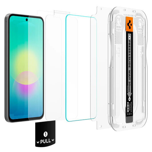 Skärmskydd Spigen GlastR EZ FIT Pro för Samsung Galaxy A27 5G, Härdat Glas, Fullt Lim, Set med 2 stycken AGL11809