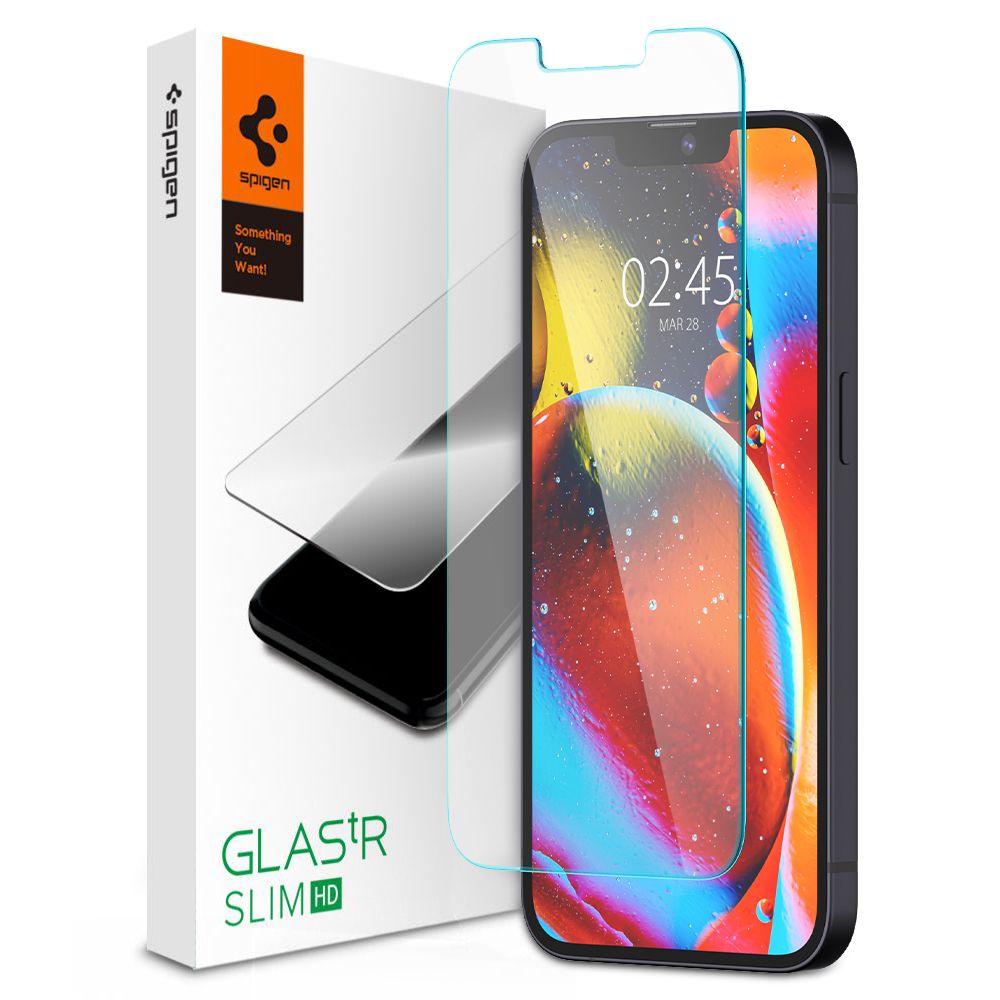 Skärmskydd Spigen GlastR Slim för Apple iPhone 14 Plus / 13 Pro Max, Härdat Glas, Full Glue AGL03382