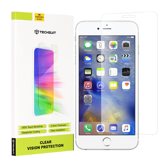 Techsuit Clear Vision skärmskydd för Apple iPhone 6s Plus / 6 Plus, härdat glas, full limning