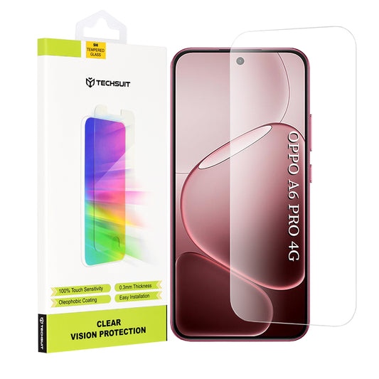 Skyddsfilm Techsuit Clear Vision för Oppo A6 Pro 5G / A6 Pro 4G, Härdat Glas, Full Lim