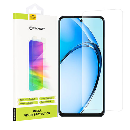 Skärmskydd Techsuit Clear Vision för Oppo A60, Härdat Glas, Full Lim, Transparent