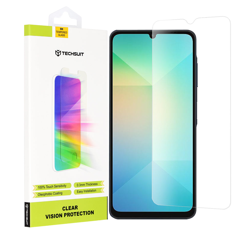 Skärmskydd Techsuit Clear Vision för Samsung Galaxy A06 A065, Härdat Glas, Fullt Lim