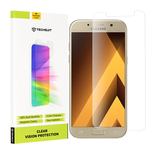 Skärmskydd Techsuit Clear Vision för Samsung Galaxy A5 (2017) A520, Härdat Glas, Fullt Lim