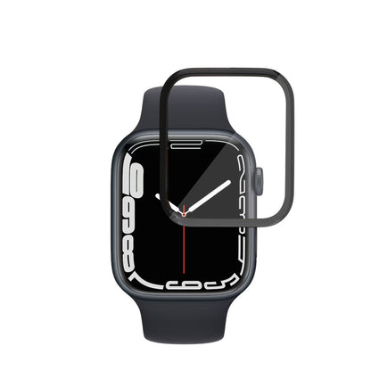 Skärmskydd Techsuit Nano Flex för Apple Watch Series 9 / 8 / 7 41mm, Plast, Set med 2 stycken, Svart