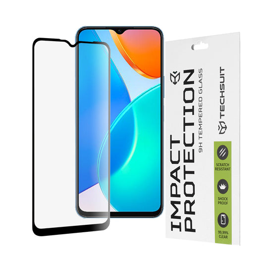 Techsuit skärmskydd för Honor 70 Lite / X6 / X8 5G, härdat glas, full limning, 111D, svart