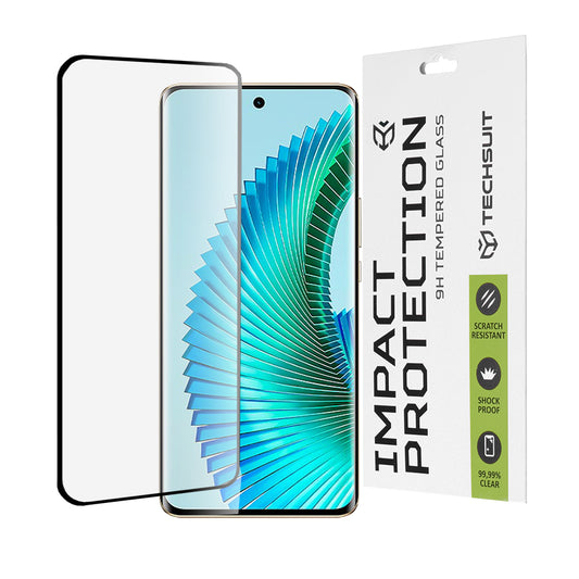 Techsuit skärmskydd för Honor Magic6 Lite, härdat glas, full limning, 111D, svart