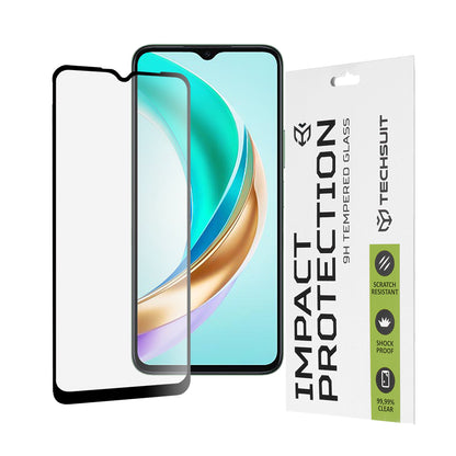 Techsuit skärmskydd för Honor X6b, härdat glas, full lim, 111D, svart