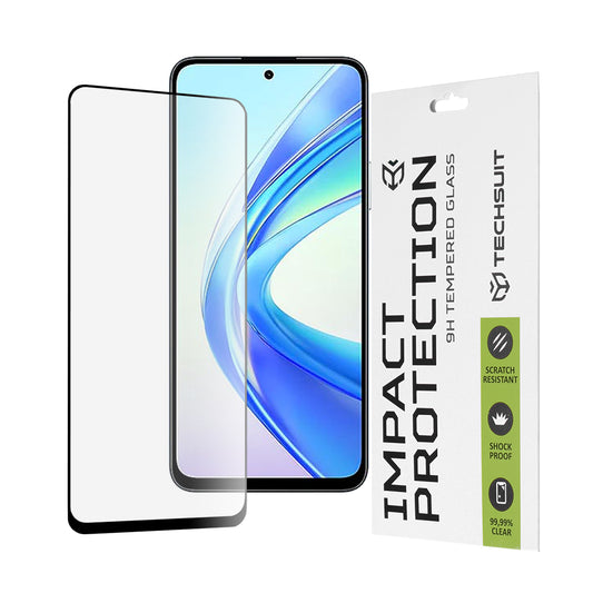 Techsuit skärmskydd för Honor X7b 5G / 90 Smart / X7b 4G, härdat glas, full limning, 111D, svart