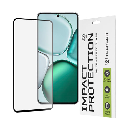 Techsuit skärmskydd för Honor X9c Smart, härdat glas, full limning, 111D, svart