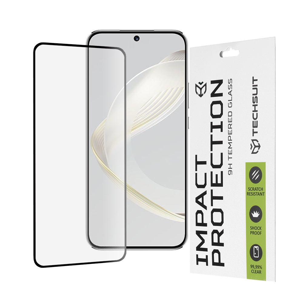 Techsuit skärmskydd för Huawei nova 12s / nova 11, härdat glas, full lim, 111D, svart