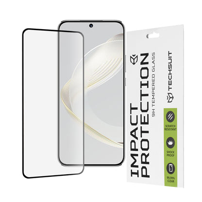 Techsuit skärmskydd för Huawei nova 12s / nova 11, härdat glas, full lim, 111D, svart