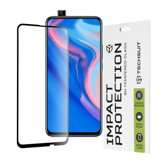 Techsuit skärmskydd för Huawei Y9 Prime (2019) / P Smart Z, härdat glas, full limning, 111D, svart