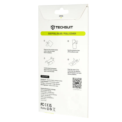 Techsuit skärmskydd för Nothing Phone (4b), härdat glas, full limning, 111D, svart