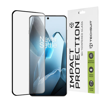 Techsuit skärmskydd för OnePlus 13, härdat glas, full lim, 111D, svart