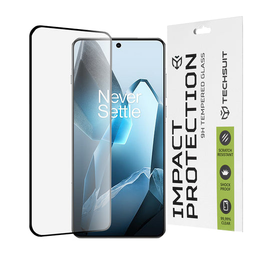 Techsuit skärmskydd för OnePlus 13, härdat glas, full lim, 111D, svart
