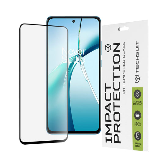 Techsuit skärmskydd för OnePlus Nord CE4 Lite, härdat glas, full limning, 111D, svart