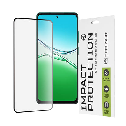 Techsuit skärmskydd för Oppo A5 4G, härdat glas, full limning, 111D, svart