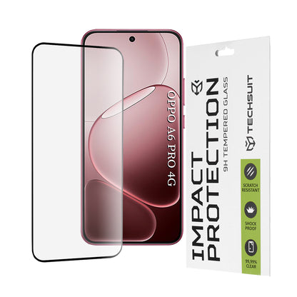 Skärmskydd Techsuit för Oppo A6 Pro 5G / A6 Pro 4G, Härdat Glas, Full Glue, 111D, Svart