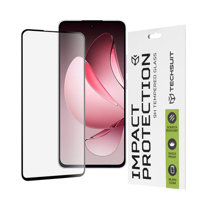 Techsuit skärmskydd för Oppo Reno13 FS 5G / Reno13 F 4G / Reno13 F, härdat glas, full limning, 111D, svart