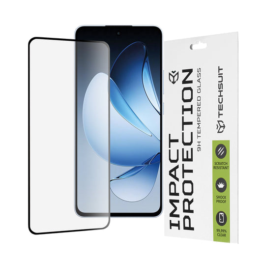 Techsuit skärmskydd för Oppo Reno13, härdat glas, full lim, 111D, svart