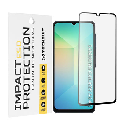 Techsuit skärmskydd för Samsung Galaxy A06 A065, härdat glas, full lim, svart