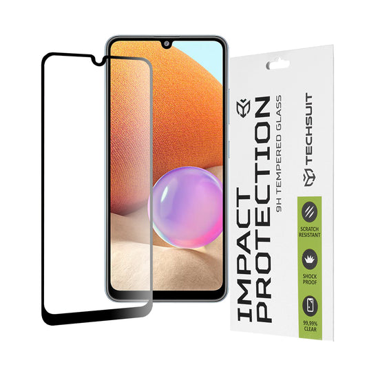Techsuit skärmskydd för Samsung Galaxy A33 5G A336 / A32 A325, härdat glas, full lim, 111D, svart
