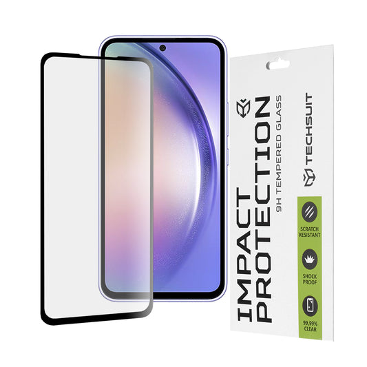 Techsuit skärmskydd för Samsung Galaxy A54 A546, härdat glas, full lim, 111D, svart