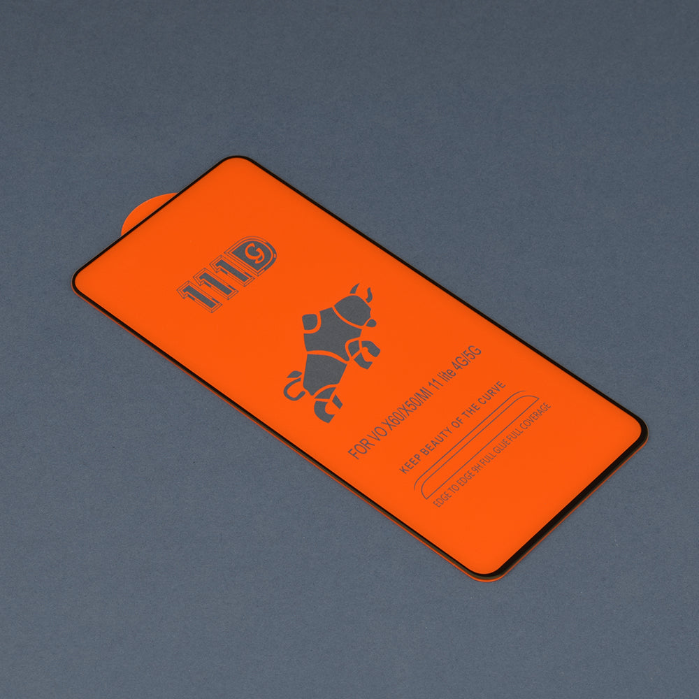 Techsuit Screen Protector Film for Xiaomi 11 Lite 5G NE / Mi 11 Lite 5G / 11 Lite, Tempered Glass, Full Glue, 111D, Black