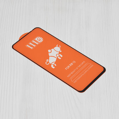 Techsuit skärmskydd för Xiaomi Poco M6 4G / Redmi 13 / 12 5G / 12, härdat glas, full limning, 111D, svart