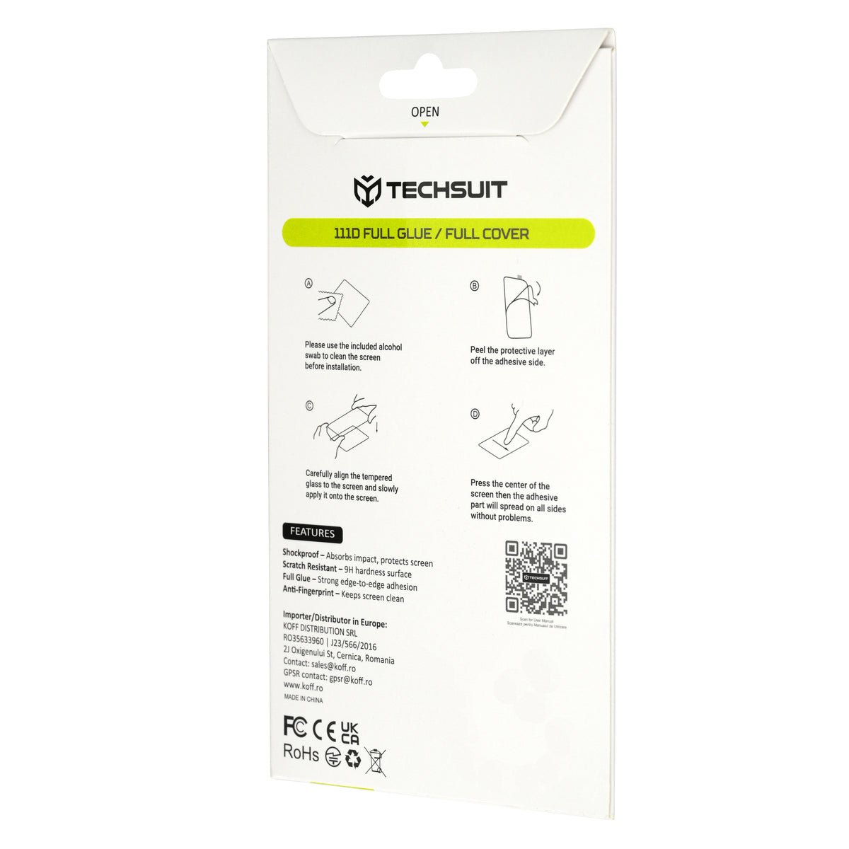 Techsuit skärmskydd för Xiaomi Redmi 17 5G / 17 4G, härdat glas, full limning, 111D, svart