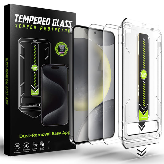 Skärmskydd Techsuit TitanGlass CrystalHD för Samsung Galaxy S25+ S936 / S24+ S926, Härdat glas, Full lim, Set om 2 stycken