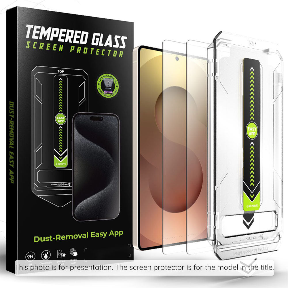 Skärmskyddsfolie Techsuit TitanGlass CrystalHD för Samsung Galaxy S25 FE, Härdat Glas, Full Lim, Set med 2 stycken