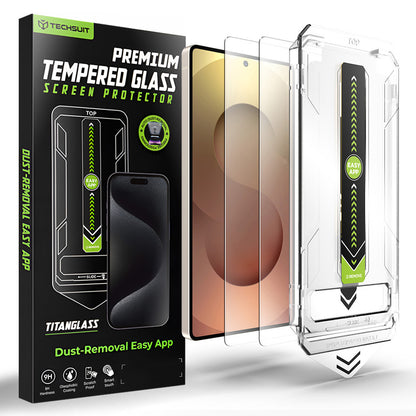 Techsuit TitanGlass CrystalHD Screen Protector for Samsung Galaxy S26 Ultra S948, Tempered Glass, Full Glue, Set of 2 Pieces