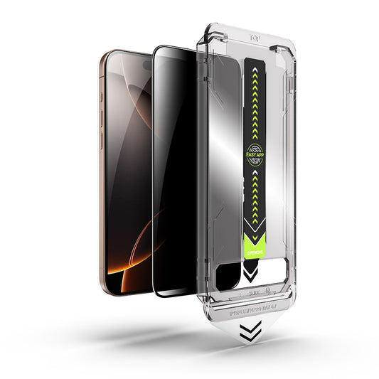 Privacy Techsuit TitanGlass skärmskydd för Apple iPhone 16 Plus / 15 Plus, härdat glas, full limning