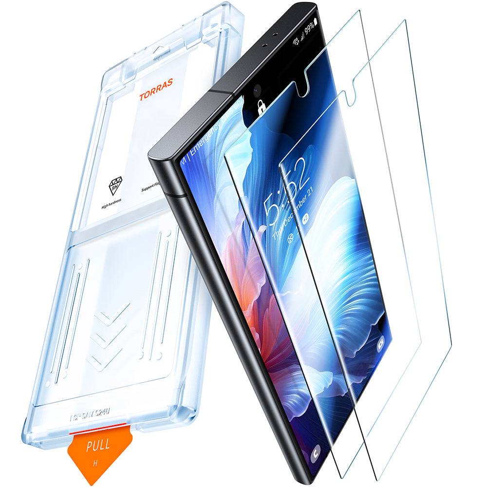 Skärmskydd Torras GlassGo Install Master för Google Pixel 9a, Härdat Glas, Full Lim, Set med 2 stycken
