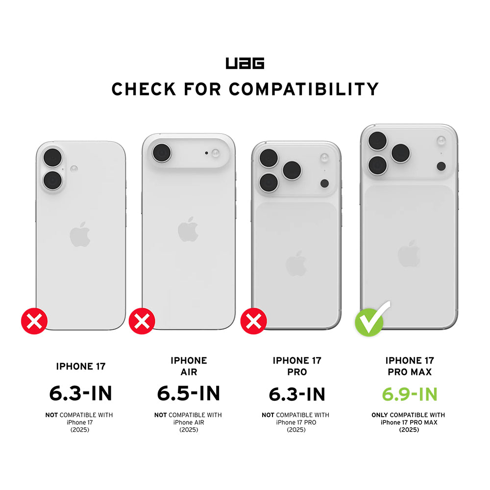Skärmskydd Urban Armor Gear Shield för Apple iPhone 17 Pro Max, Härdat Glas, Full Lim, Svart