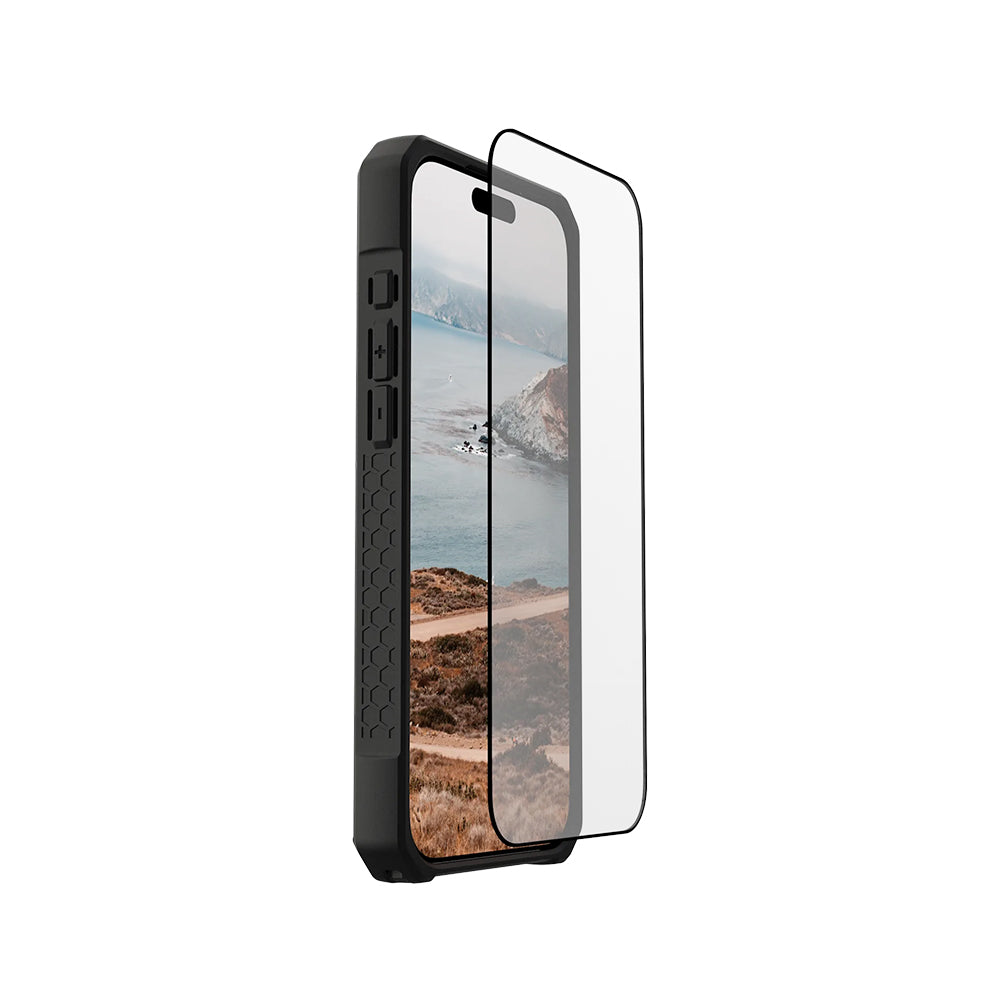 Skärmskydd Urban Armor Gear Shield för Apple iPhone 17 Pro, Härdat Glas, Full Lim, Svart