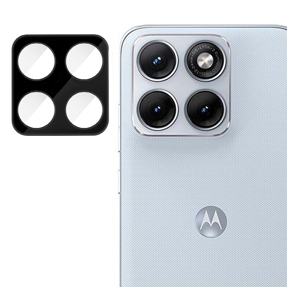 Skyddande bakre kameraskydd Techsuit för Motorola Edge 70 Fusion, härdat glas, svart