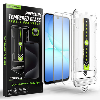 Skärmskydd Techsuit TitanGlass CrystalHD för Samsung Galaxy A17 5G / A16 5G A166 / A16 4G A165, Härdat Glas, Set om 2 stycken