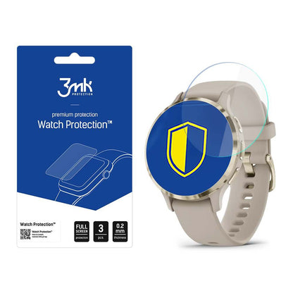 3MK Arc Skyddsfolie för Garmin Venu 3S, Set om 3 stycken, Plast