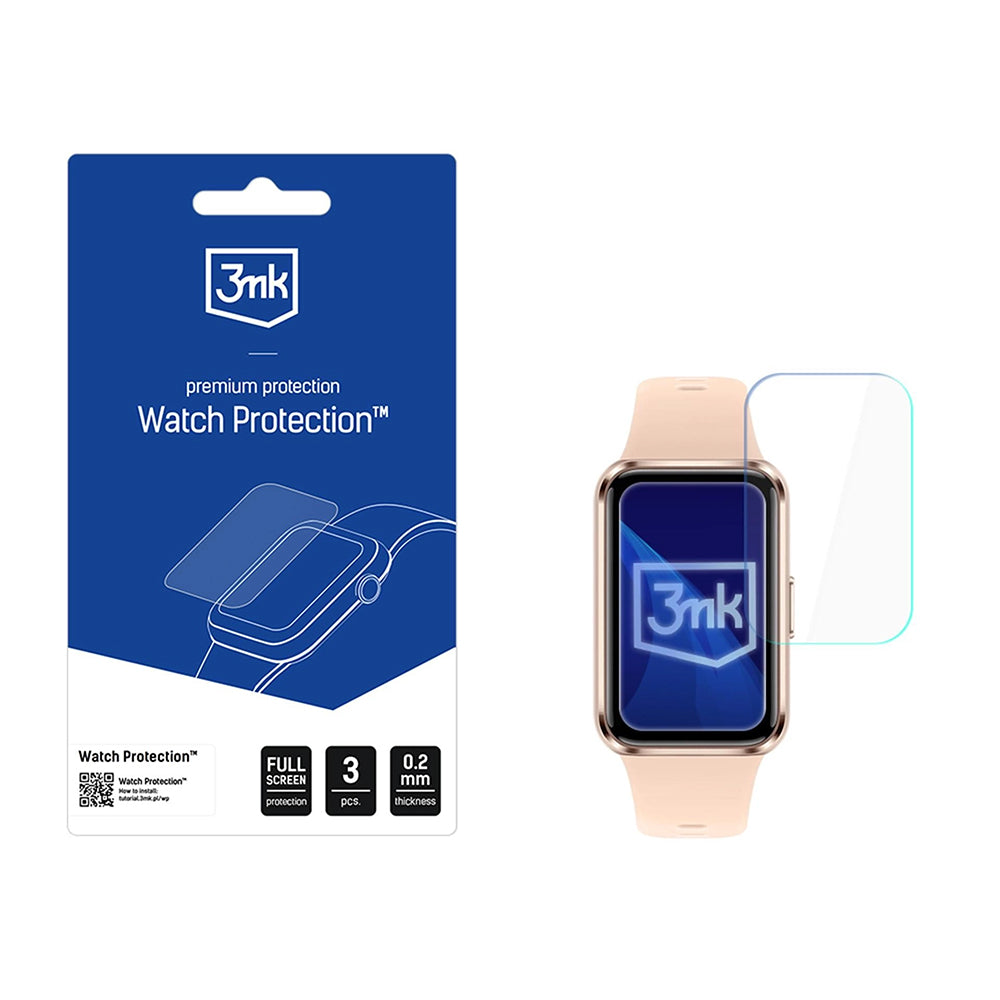Skyddsfilm 3MK Arc för Huawei Band 11, Set med 3 stycken, Plast